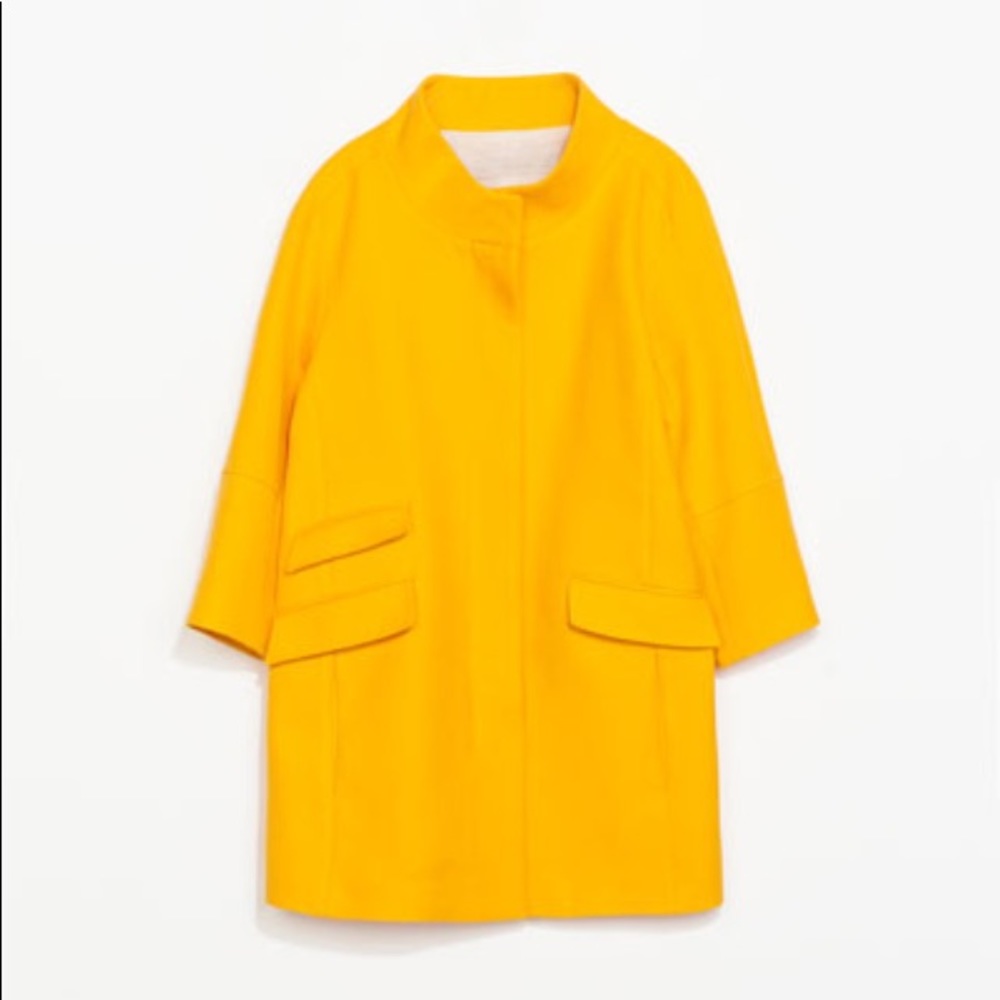 Zara Yellow Orange Button Jacket - image 2